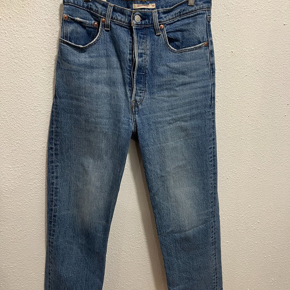 Levi's Ribcage Straight Ankle 30 Light wash